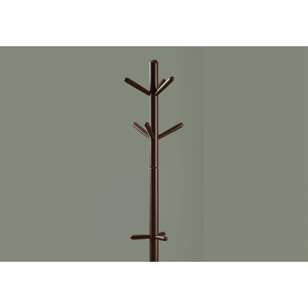 16.25" x 16.25" x 69" Cappuccino Solid Wood  Coat Rack - 332670. Picture 2