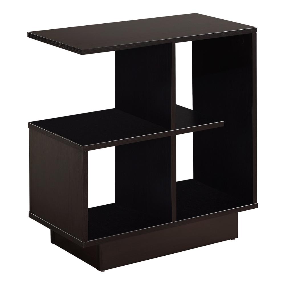 11.5" x 23.5" x 24" Espresso Accent Table With 4 Open Shelves - 332714. Picture 1
