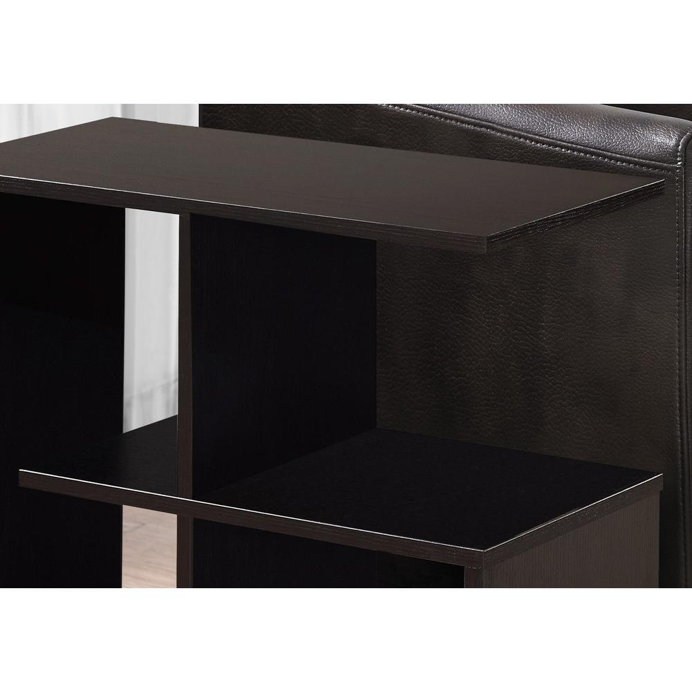 11.5" x 23.5" x 24" Espresso Accent Table With 4 Open Shelves - 332714. Picture 2