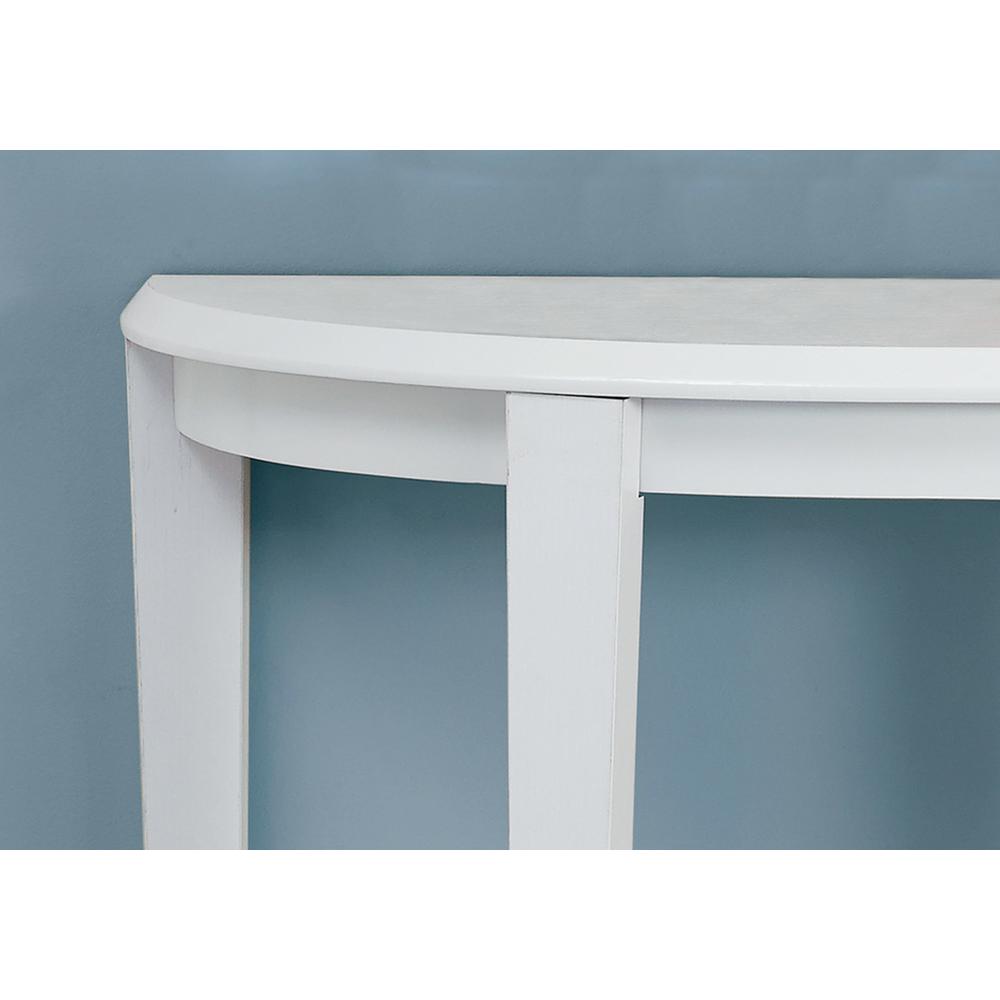 11.75" x 36" x 32.5" White Finish Accent Table - 332816. Picture 2