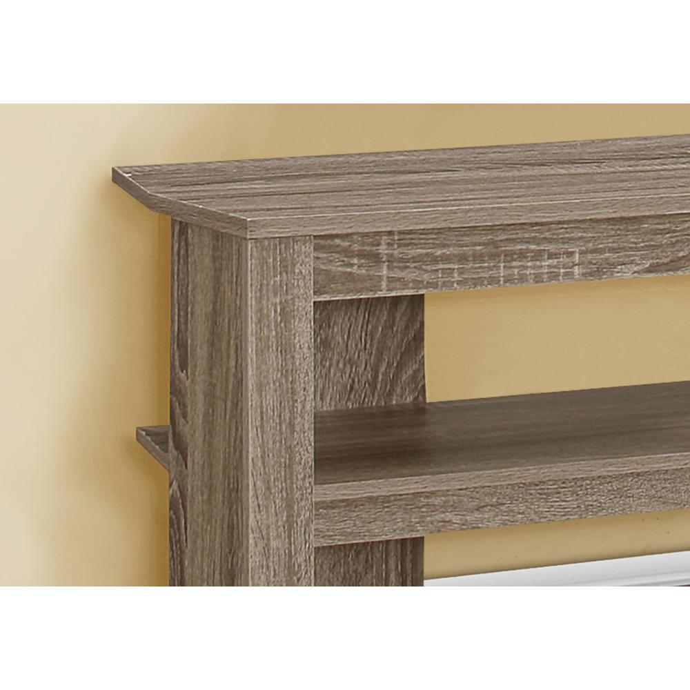 15.5" x 42" x 19.75" Dark Taupe Particle Board Laminate TV Stand - 332881. Picture 2