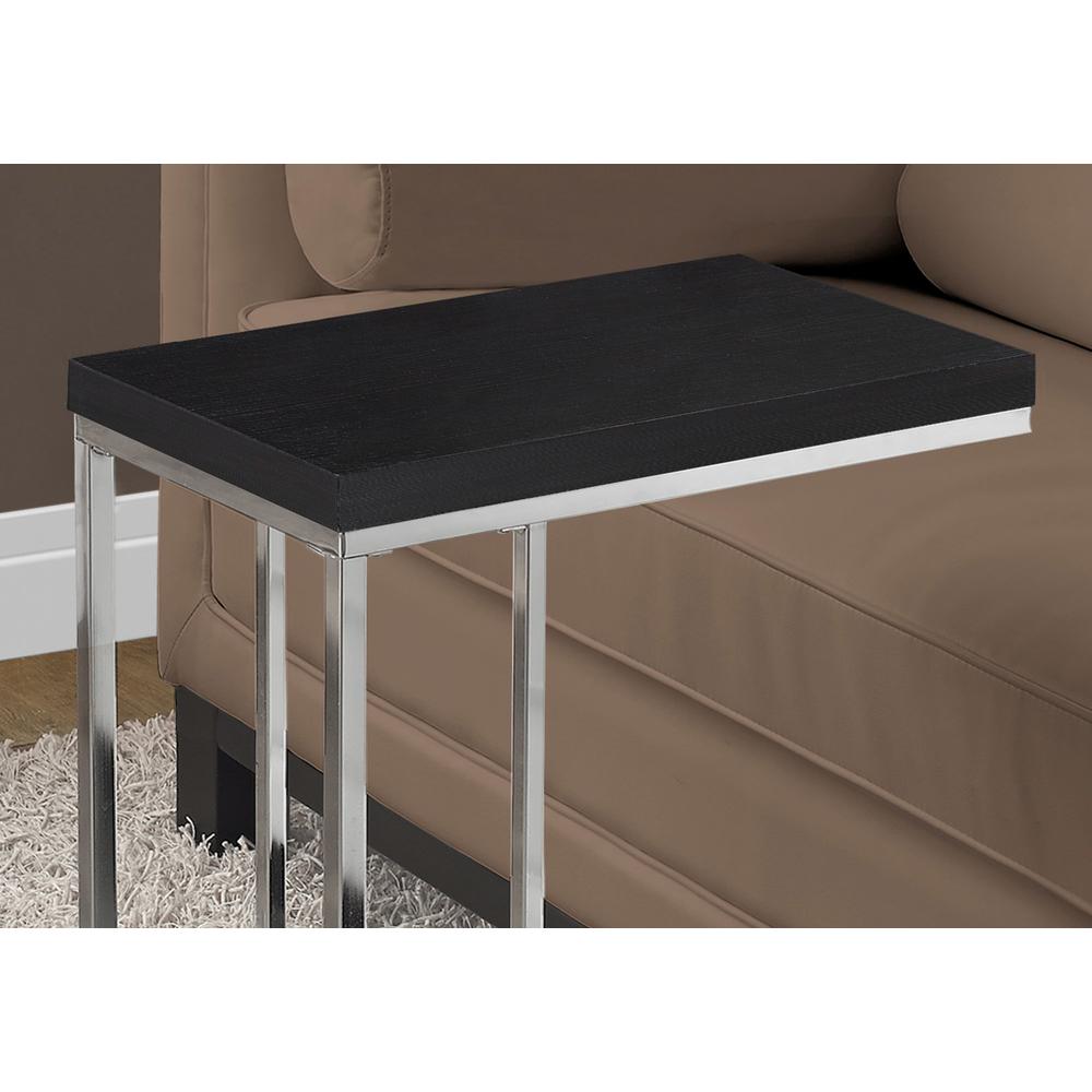 18.25" x 10.25" x 25.25" Cappuccino Particle Board Metal  Accent Table - 332973. Picture 2