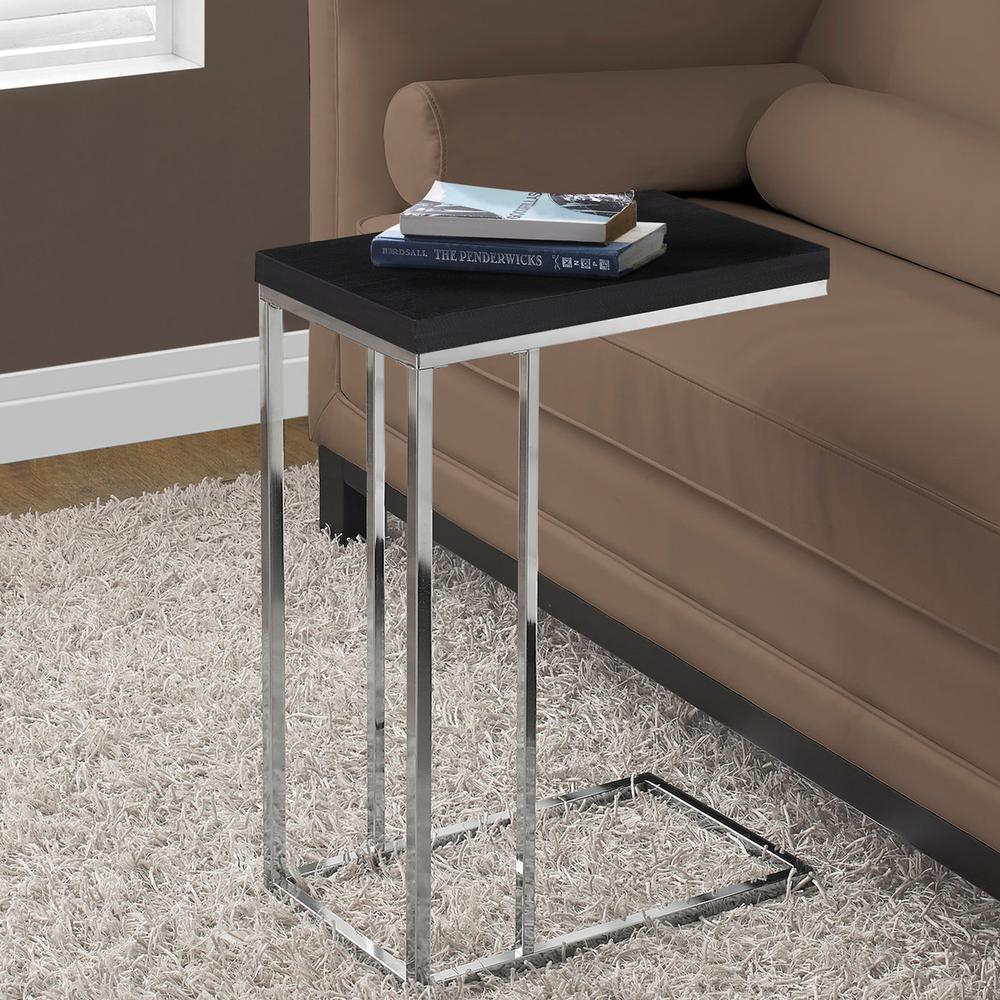18.25" x 10.25" x 25.25" Cappuccino Particle Board Metal  Accent Table - 332973. Picture 5