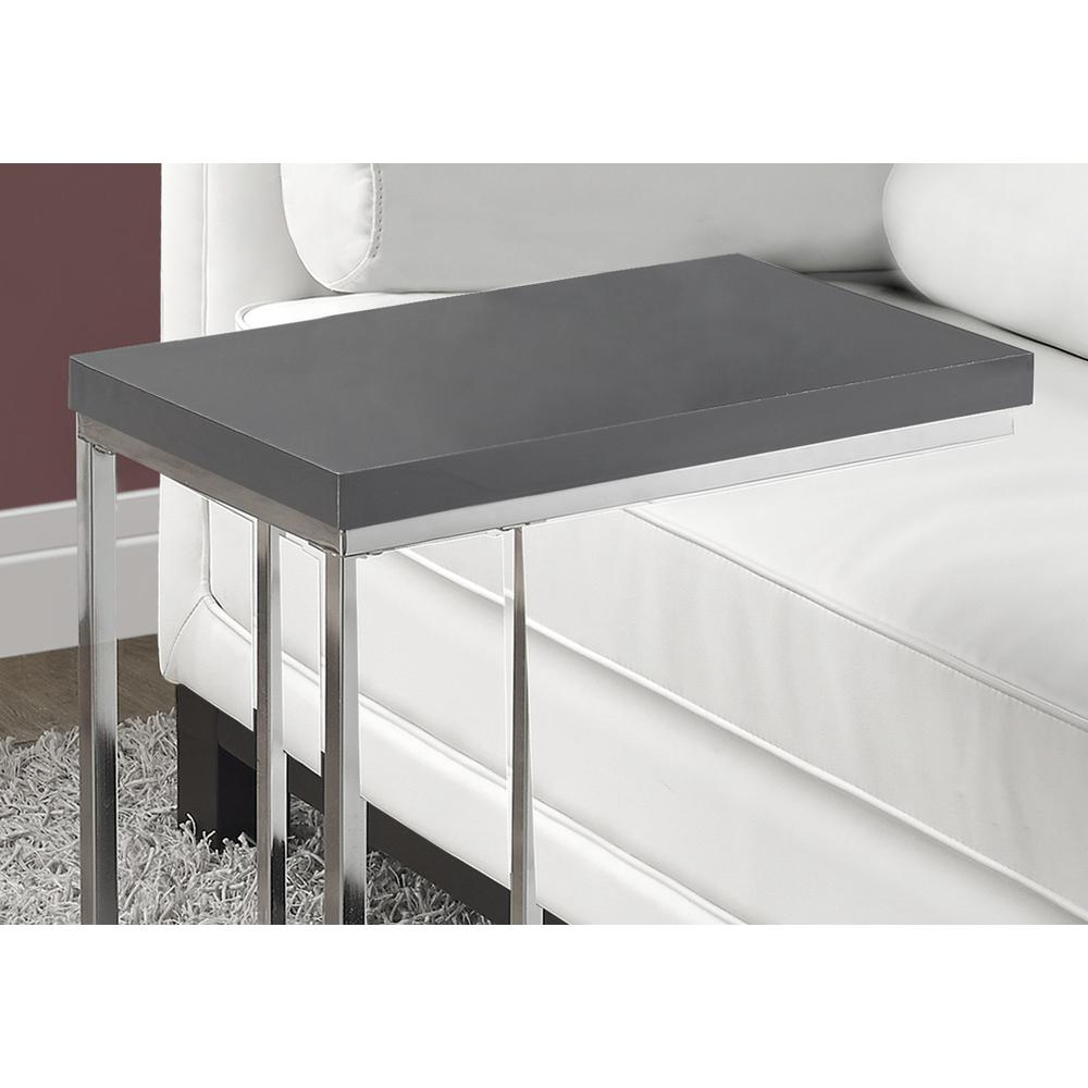 18.25" x 10.25" x 25.25" Grey Particle Board Metal  Accent Table - 332986. Picture 2