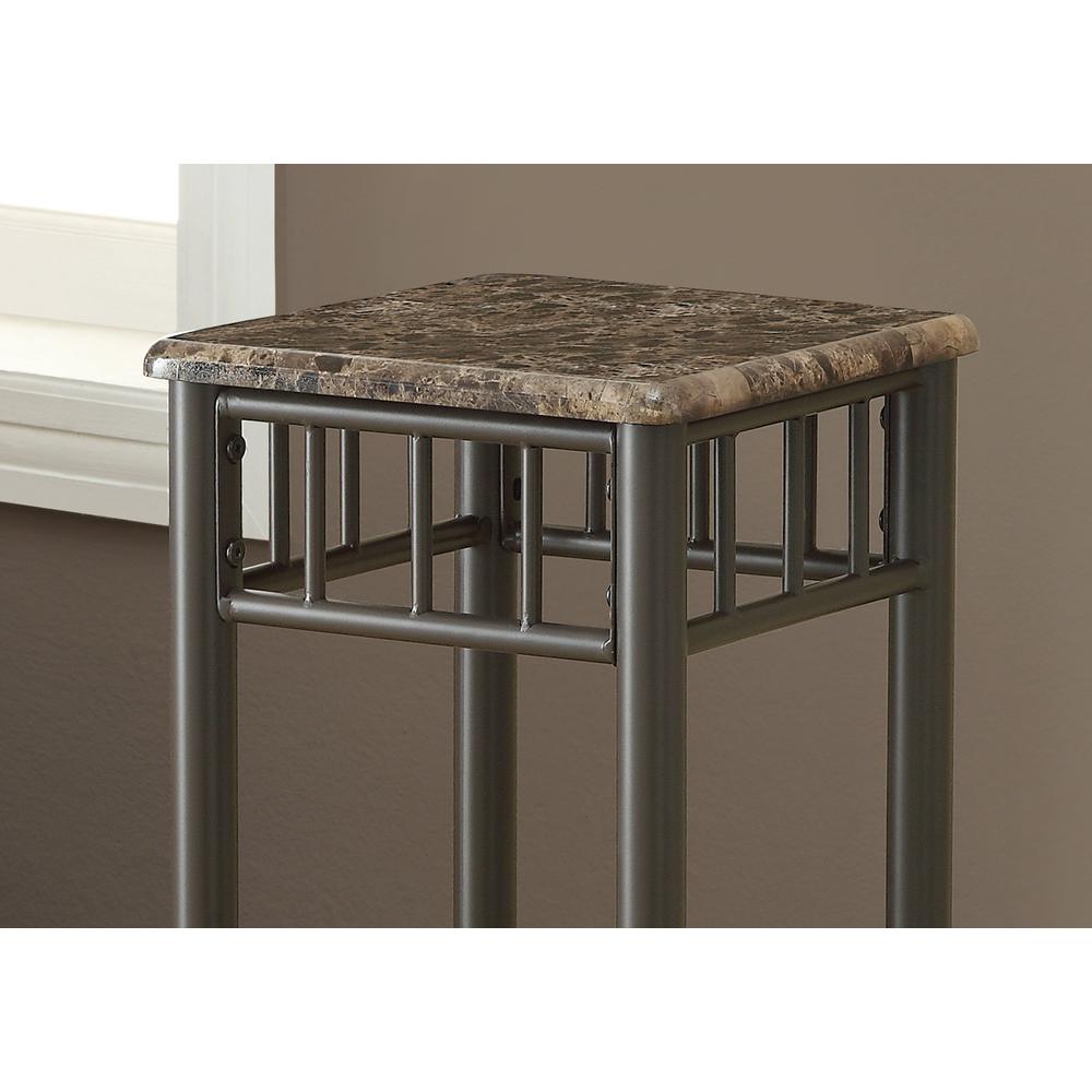 12" x 12" x 28" Cappuccino Mdf Metal  Accent Table - 332995. Picture 2