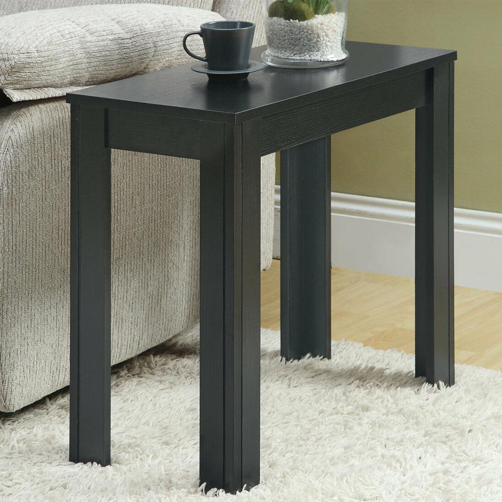 12" x 23.75" x 21.5" Black Particle Board Laminate Mdf  Accent Table - 333035. Picture 5