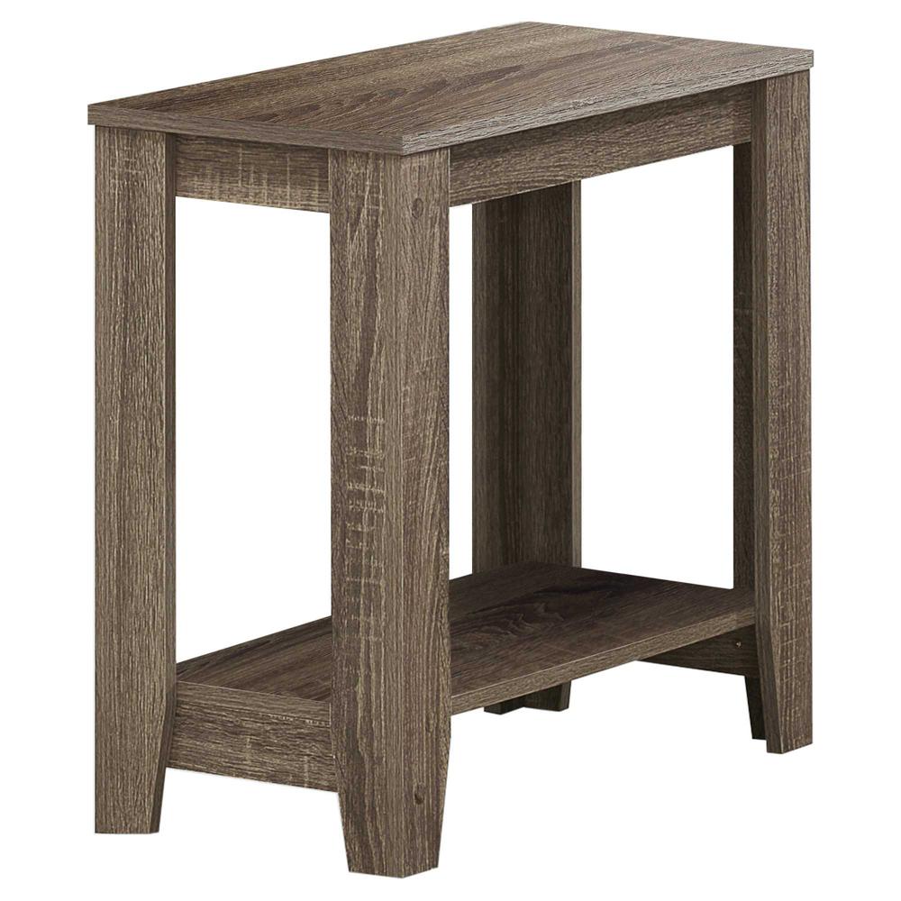 11.75" x 23.75" x 22" Dark Taupe Particle Board Laminate  Accent Table - 333039. Picture 1