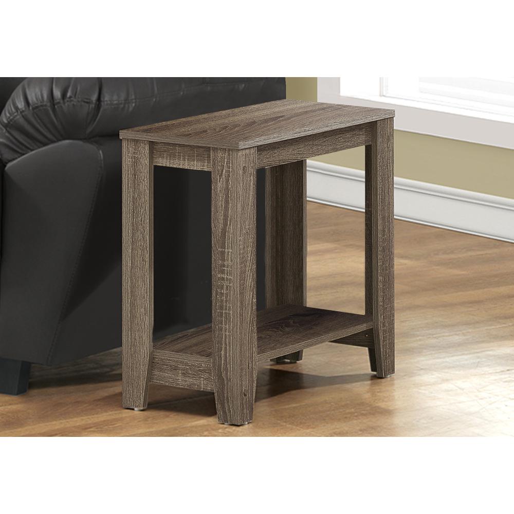 11.75" x 23.75" x 22" Dark Taupe Particle Board Laminate  Accent Table - 333039. Picture 2