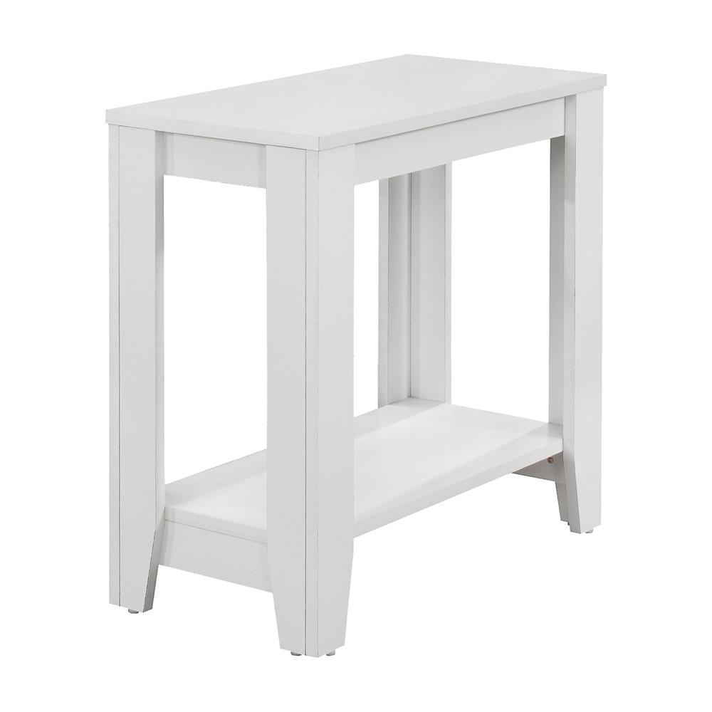 11.75" x 23.75" x 22" White Particle Board Laminate  Accent Table - 333041. Picture 1