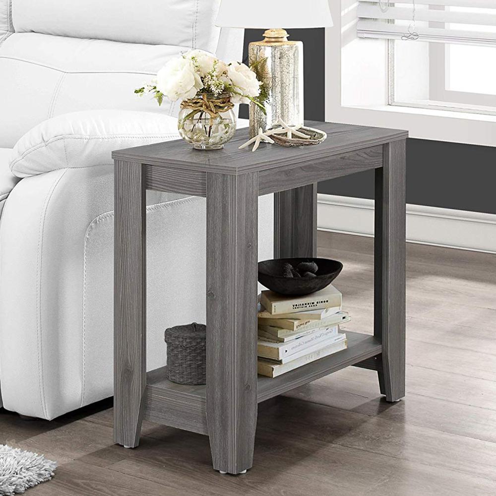 11.75" x 23.75" x 22" Grey Particle Board Laminate  Accent Table - 333042. Picture 5