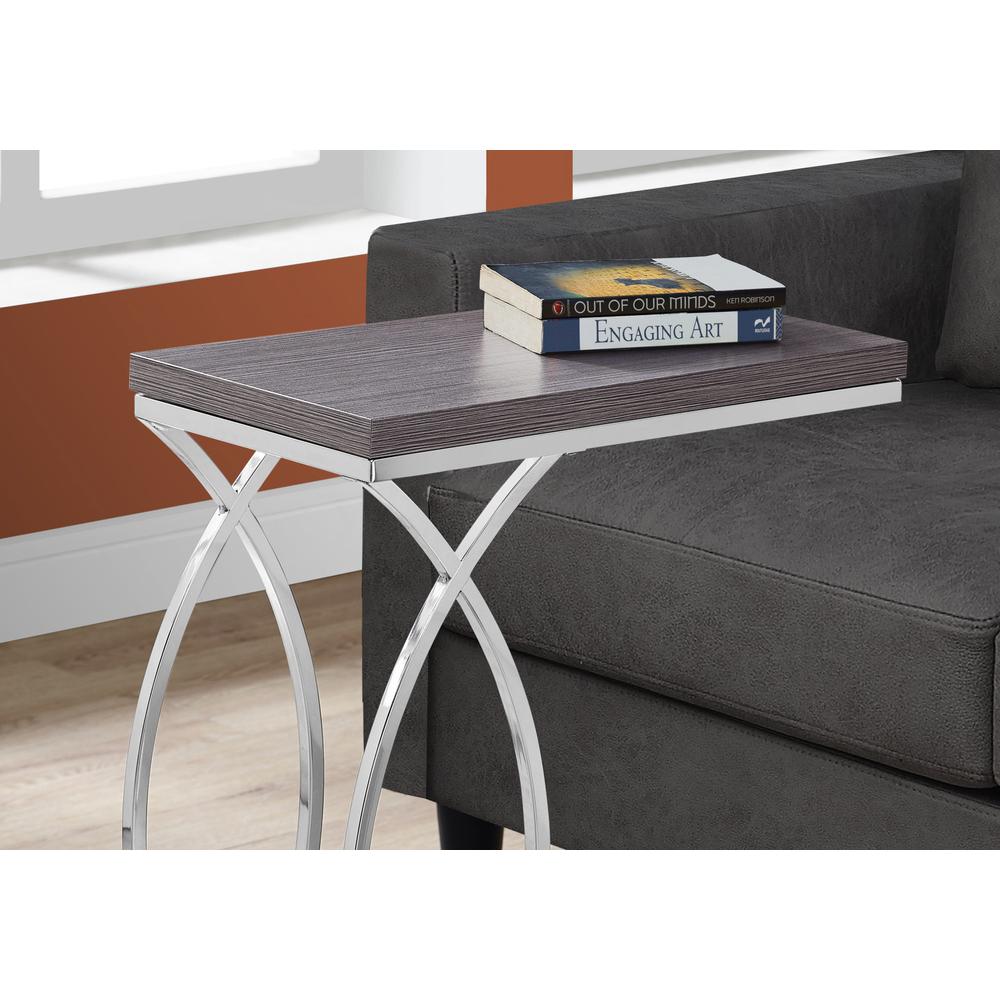 18.25" x 10.25" x 25" Grey Mdf Laminate Metal Accent Table - 333076. Picture 2