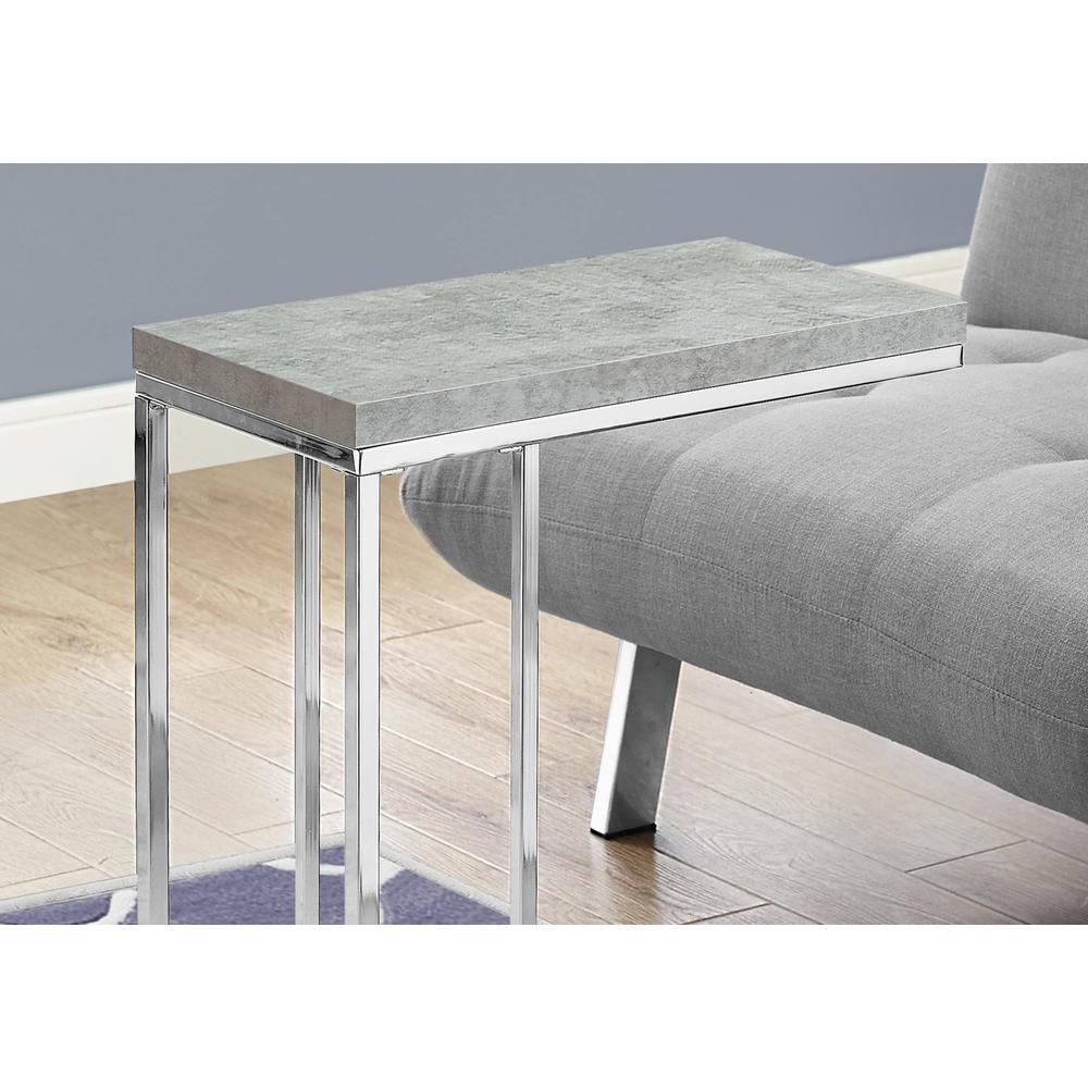 18.25" x 10.25" x 25.25" Grey Particle Board Metal  Accent Table - 333169. Picture 2