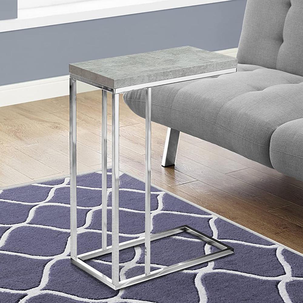 18.25" x 10.25" x 25.25" Grey Particle Board Metal  Accent Table - 333169. Picture 6