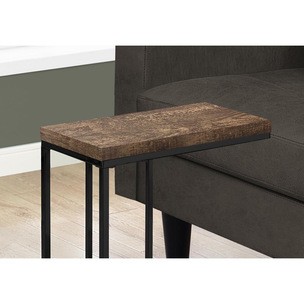 18.25" x 10.25" x 25.25" BrownBlack Particle Board Metal  Accent Table - 333184. Picture 2