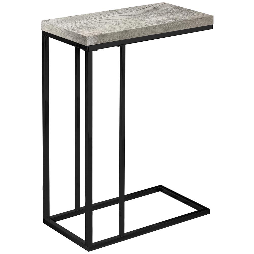 18.25" x 10.25" x 25.25" GreyBlack Particle Board Metal  Accent Table - 333185. Picture 1