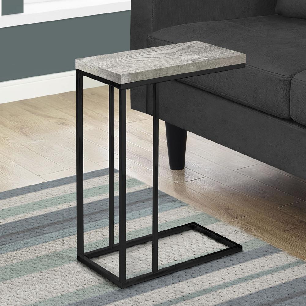 18.25" x 10.25" x 25.25" GreyBlack Particle Board Metal  Accent Table - 333185. Picture 5