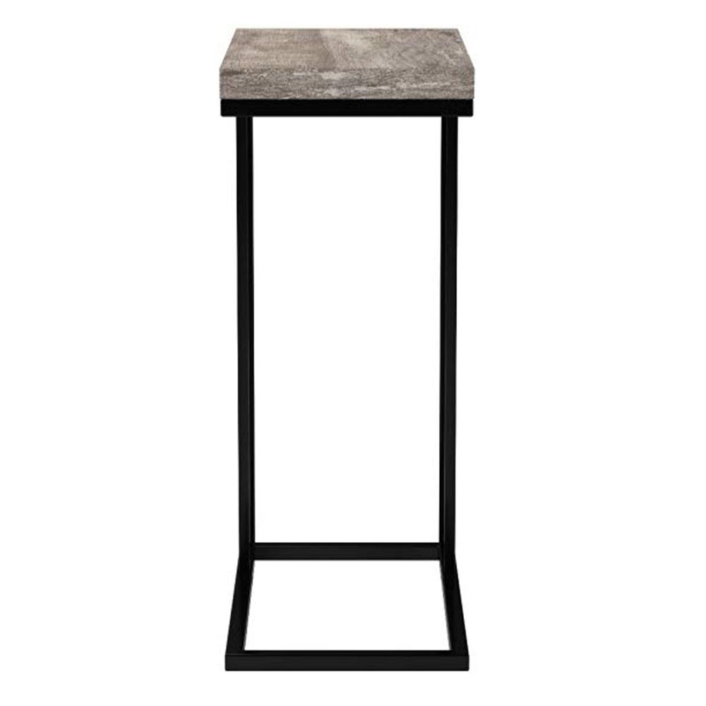 18.25" x 10.25" x 25.25" TaupeBlack Particle Board Metal  Accent Table - 333186. Picture 5