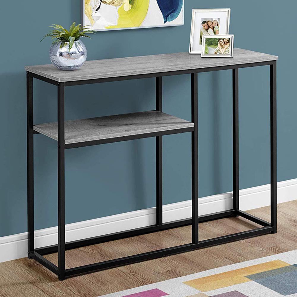 12" x 42" x 32" Black Metal Accent Table - 333247. Picture 5