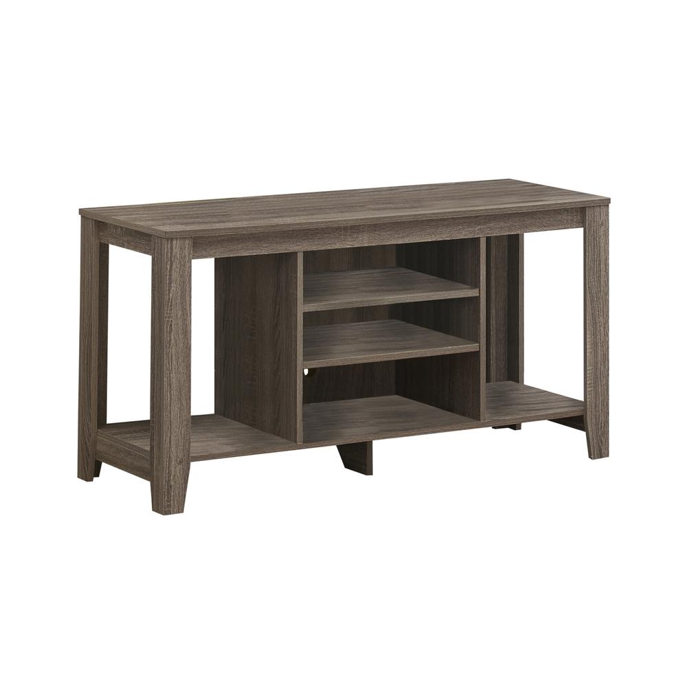 17.25" x 47.75" x 24.25" Dark Taupe Particle Board TV Stand - 333253. Picture 1