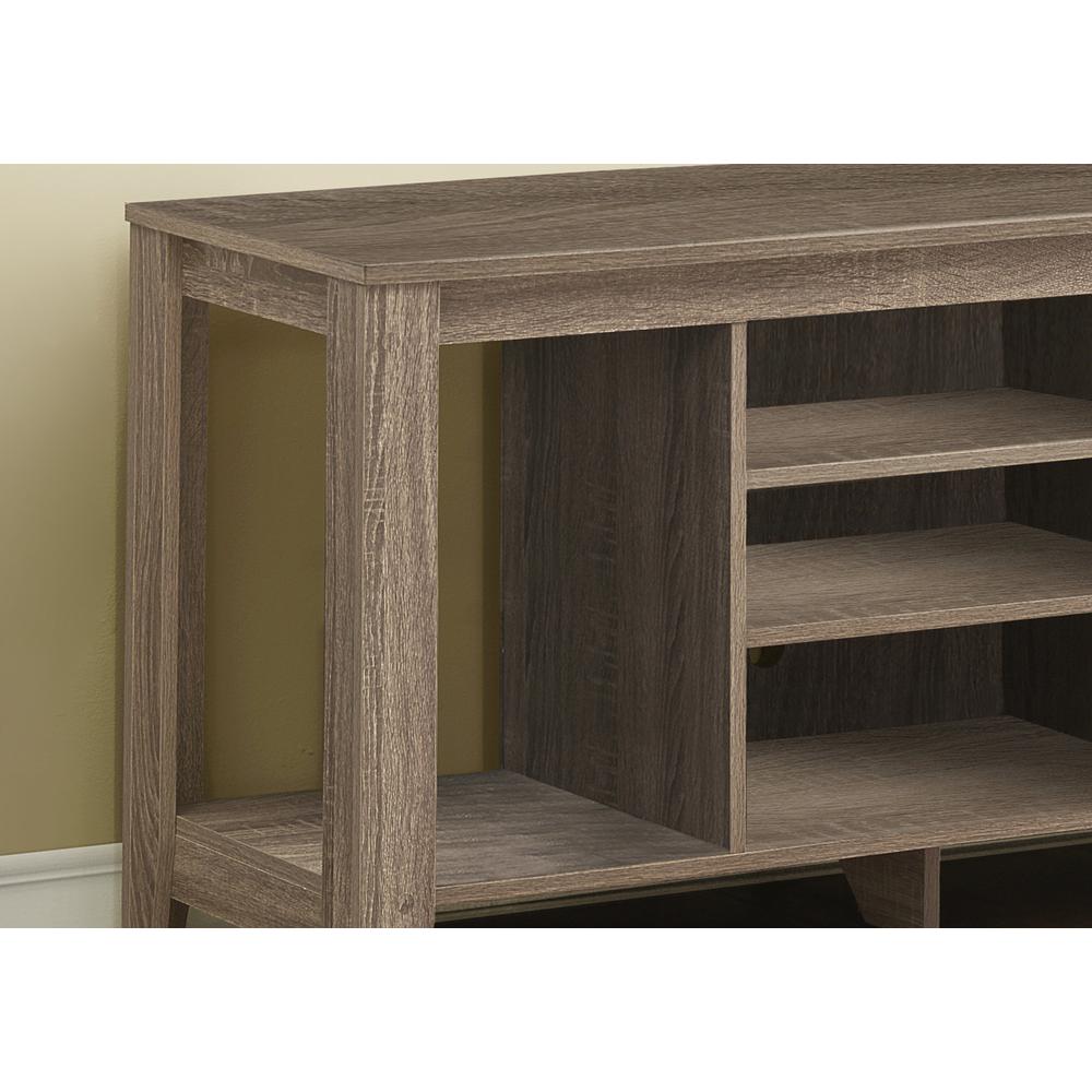 17.25" x 47.75" x 24.25" Dark Taupe Particle Board TV Stand - 333253. Picture 2