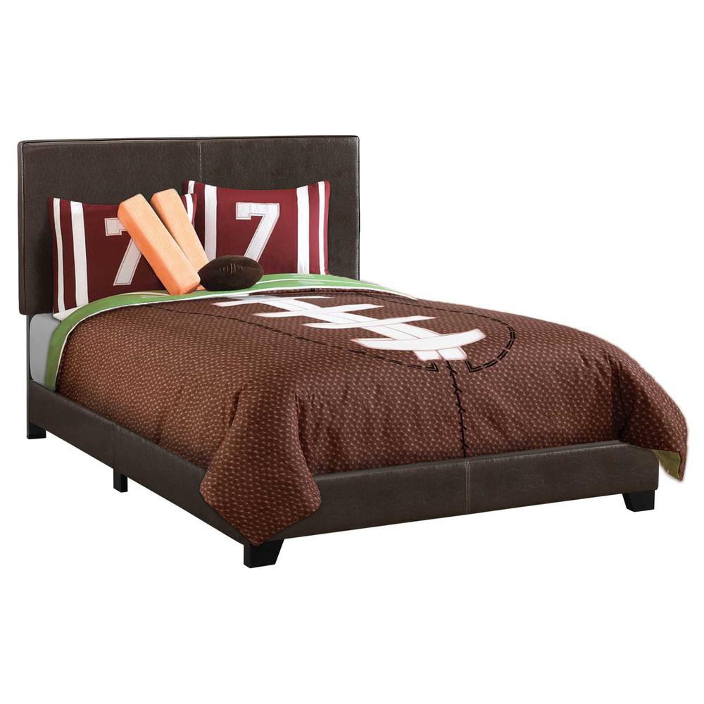 Full Size Rich Dark Brown Leather Look Bed - 333278. Picture 1