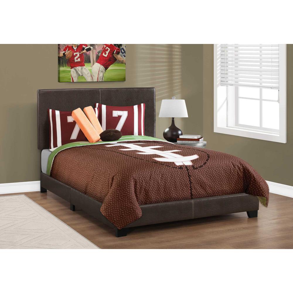 Full Size Rich Dark Brown Leather Look Bed - 333278. Picture 3