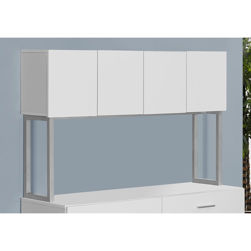 16.25" x 47.25" x 60" White Silver Particle Board Hollow Core Metal  Office Cabinet - 333360. Picture 2