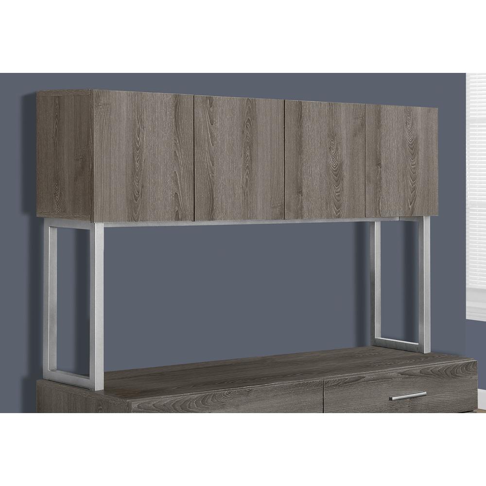16.25" x 47.25" x 60" Dark Taupe Silver Particle Board Hollow Core Metal  Office Cabinet - 333361. Picture 2