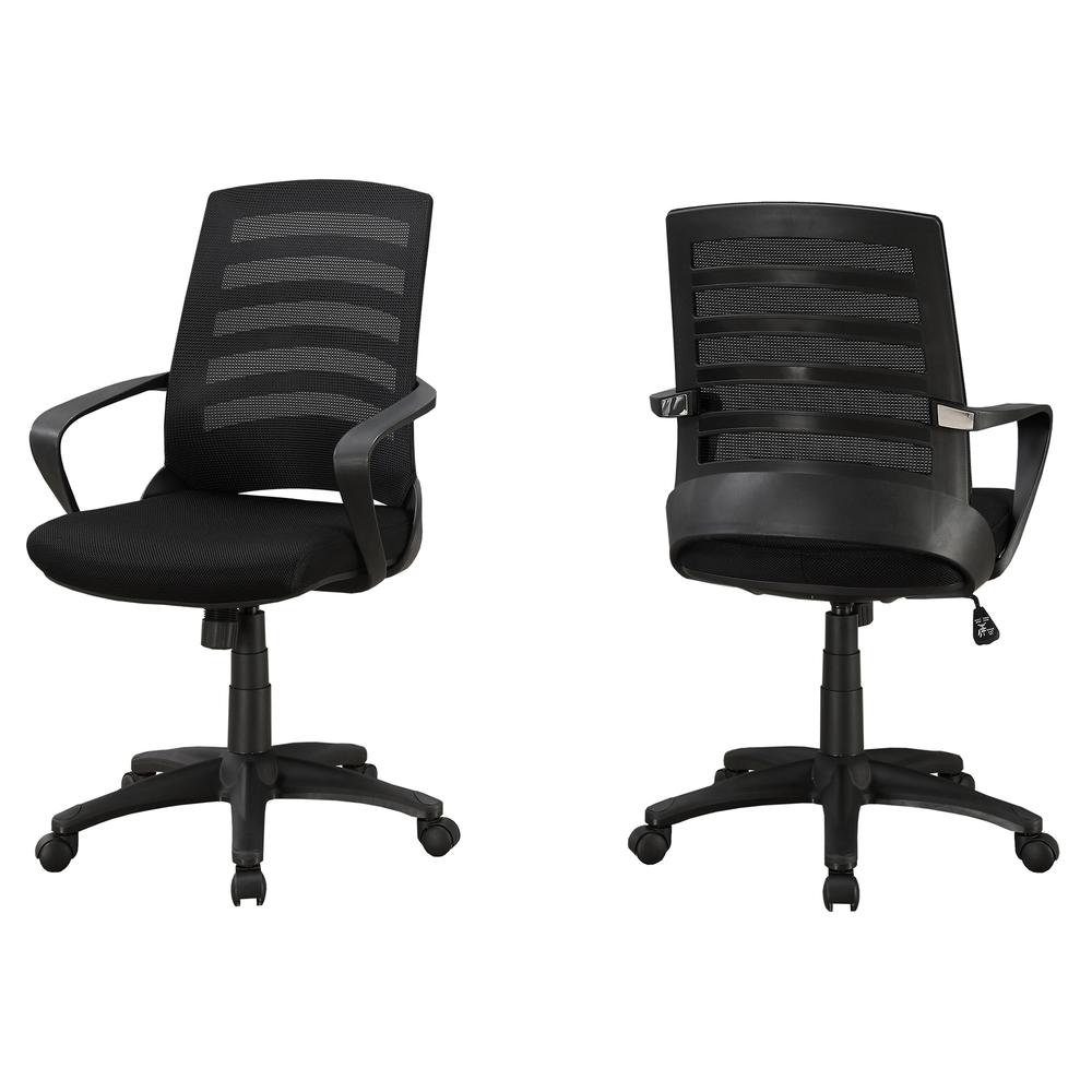 24.25" x 24" x 37.75" Black Foam Metal Nylon  Multi Position Office Chair. Picture 1