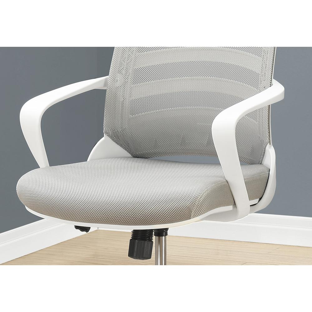 24.25" x 24" x 39" White Grey Foam Metal Nylon  Multi Position Office Chair. Picture 2