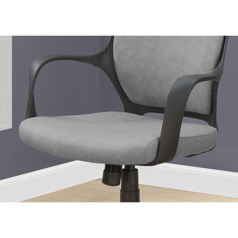 26" x 25" x 96" Grey  Foam  Polypropylene  Microfiber  High Back Office Chair. Picture 2