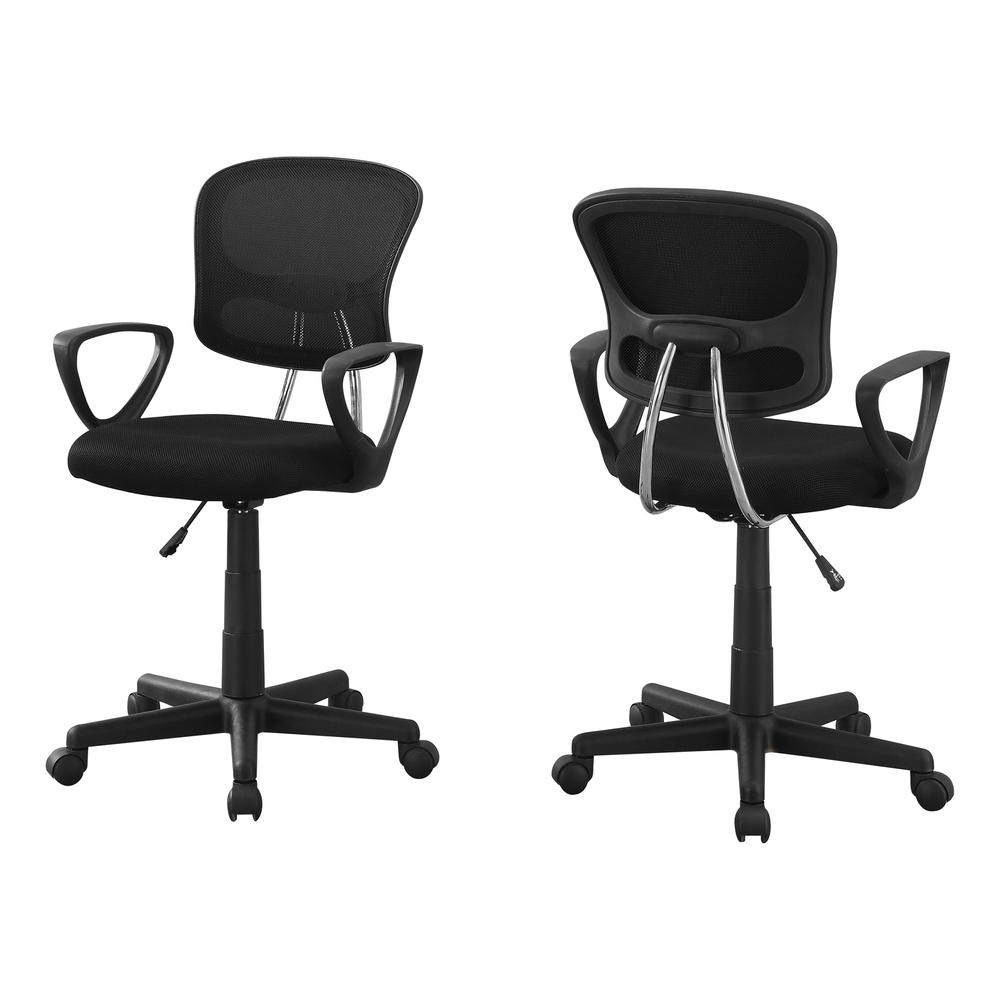 21.5" x 23" x 33" Black Foam Metal Polypropylene Polyester  Office Chair. Picture 1