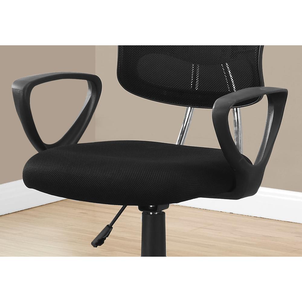 21.5" x 23" x 33" Black Foam Metal Polypropylene Polyester  Office Chair. Picture 2