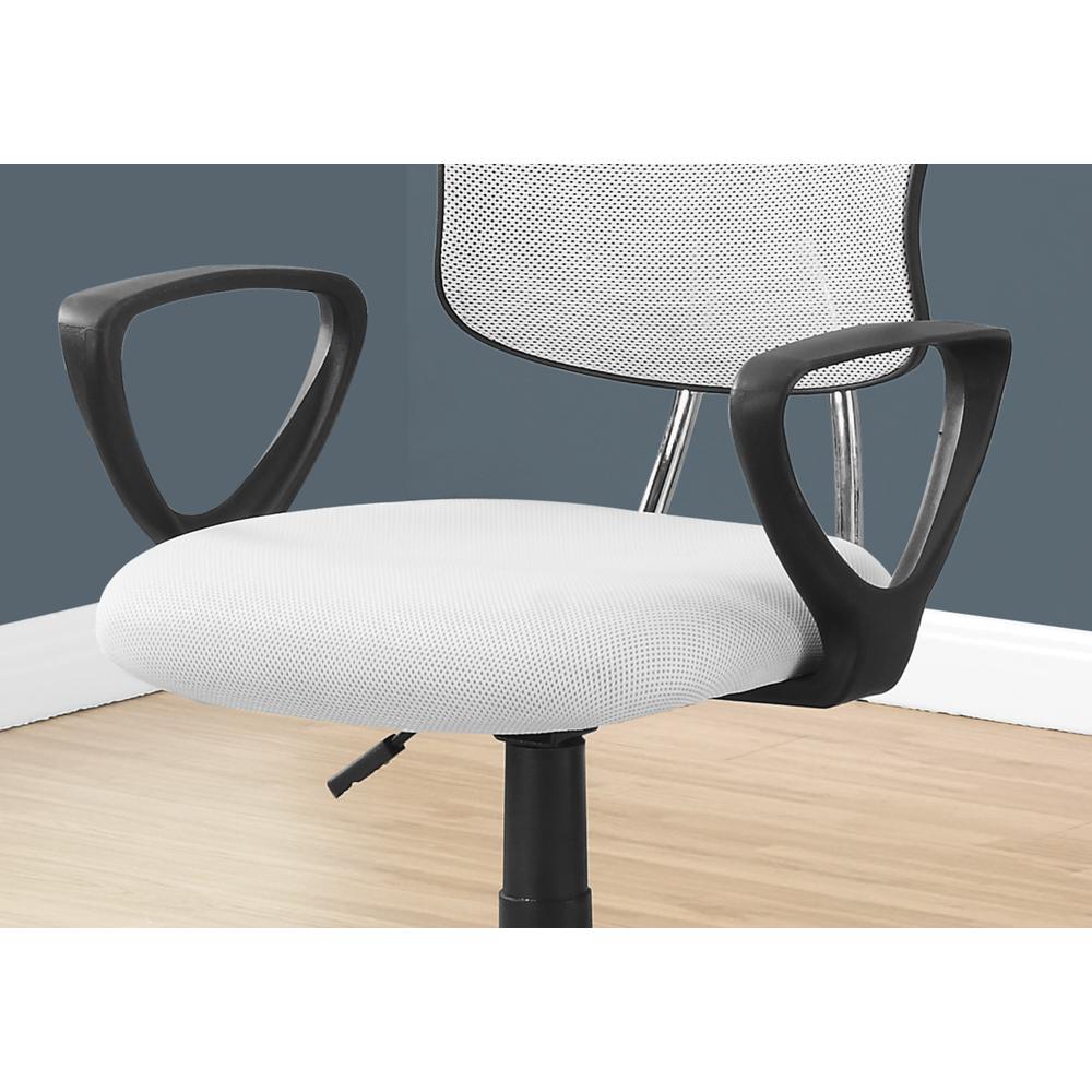 21.5" x 23" x 33" White Foam Metal Polypropylene Polyester  Office Chair - 333449. Picture 2