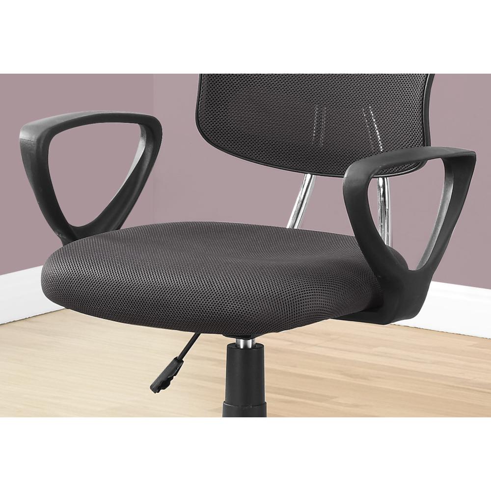 21.5" x 23" x 33" Grey Foam Metal Polypropylene Polyester  Office Chair - 333450. Picture 2