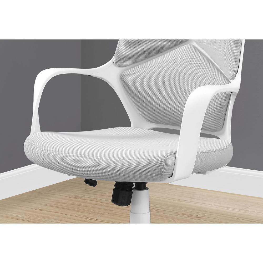 45.75" Foam  White Polypropylene  MDF  and Metal High Back Office Chair. Picture 3