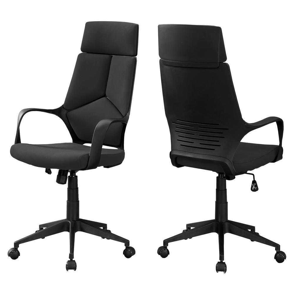 24.5" x 25" x 95.5" Black Foam Metal Nylon  High Back Office Chair. Picture 1