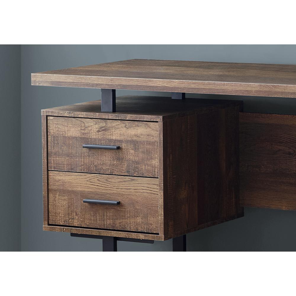 60" Modern Rustic 3 Drawer Computer Desk - 333517. Picture 2