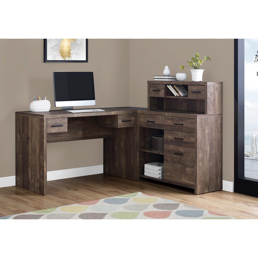 44.75" Reclaimed Wood Particle Board  Laminate and MDF Computer Desk - 333525. Picture 1