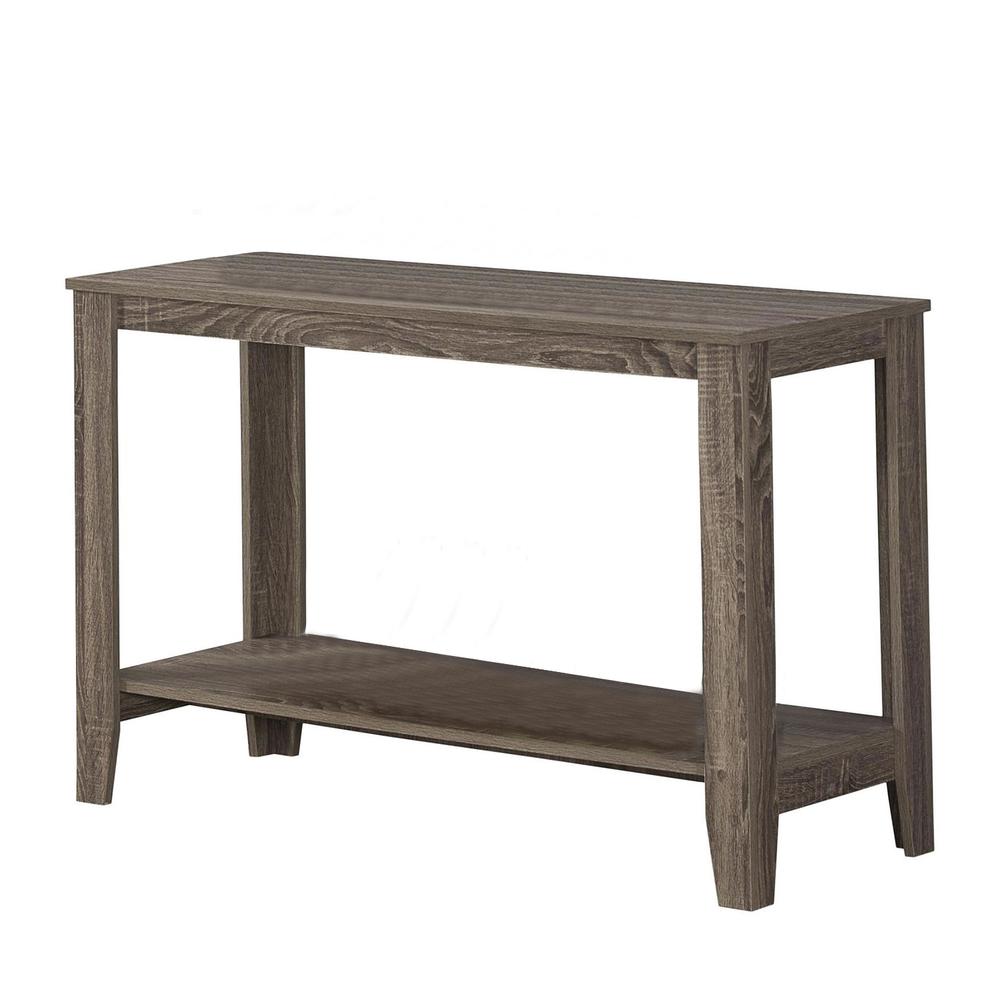 18" x 44" x 28" Dark Taupe Finish Accent Table - 333570. Picture 5