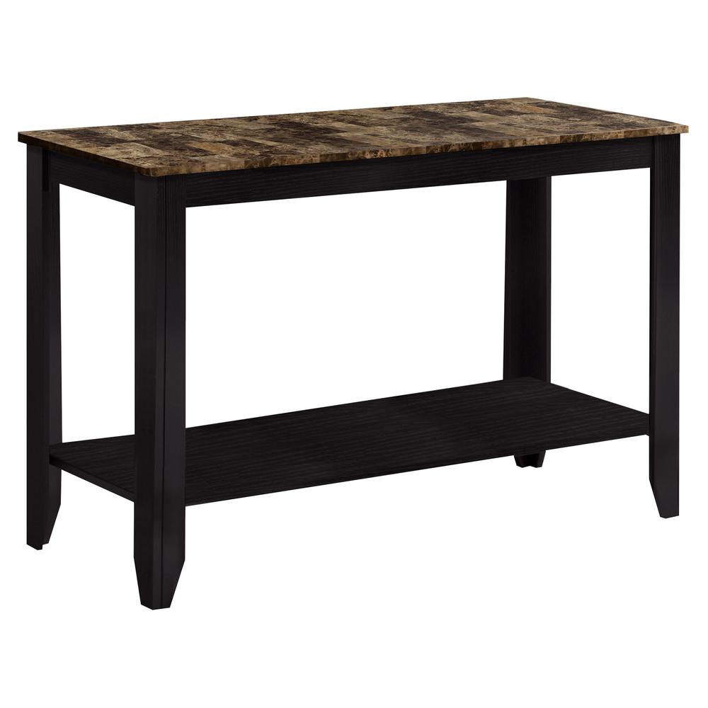 28.75" Cappuccino Particle Board Accent Table with a Marble Top - 333588. Picture 2