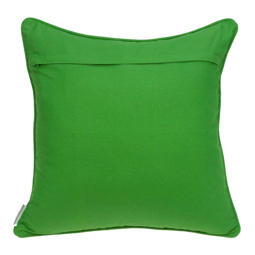 20" x 0.5" x 20" Transitional Green and White Pillow Cover - 333972. Picture 2