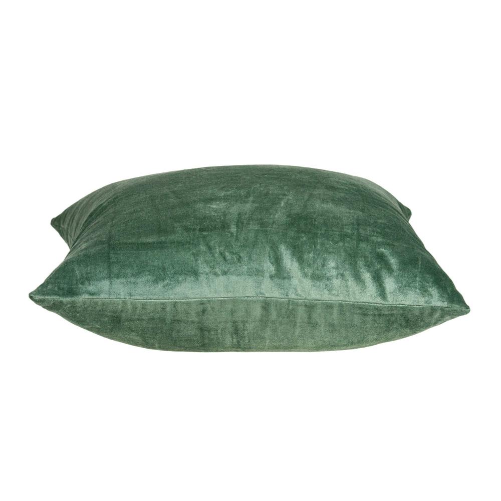 18" x 7" x 18" Transitional Green Solid Pillow Cover With Poly Insert - 333994. Picture 3