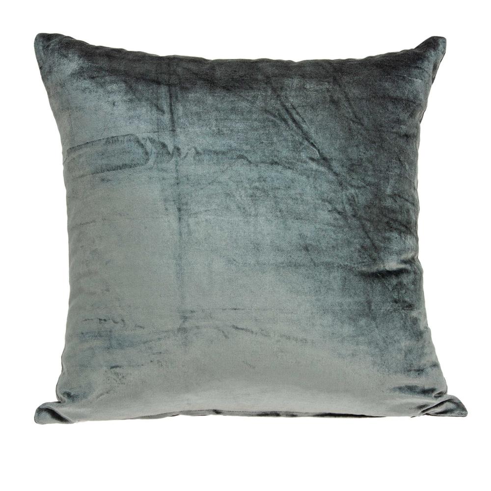 18" x 7" x 18" Transitional Charcoal Solid Pillow Cover With Poly Insert - 333995. Picture 1