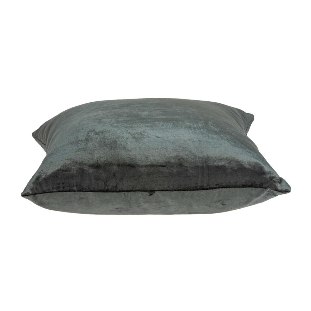 18" x 7" x 18" Transitional Charcoal Solid Pillow Cover With Poly Insert - 333995. Picture 3