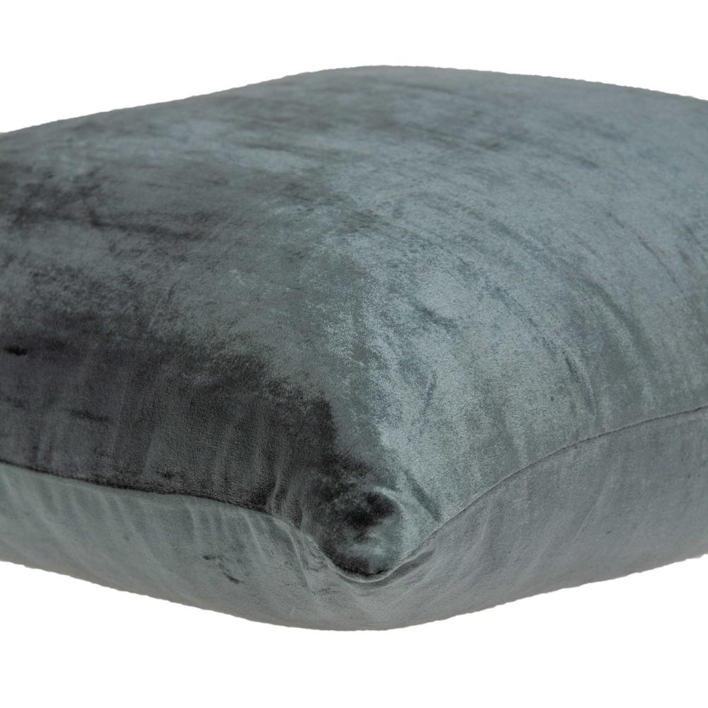 18" x 7" x 18" Transitional Charcoal Solid Pillow Cover With Poly Insert - 333995. Picture 4