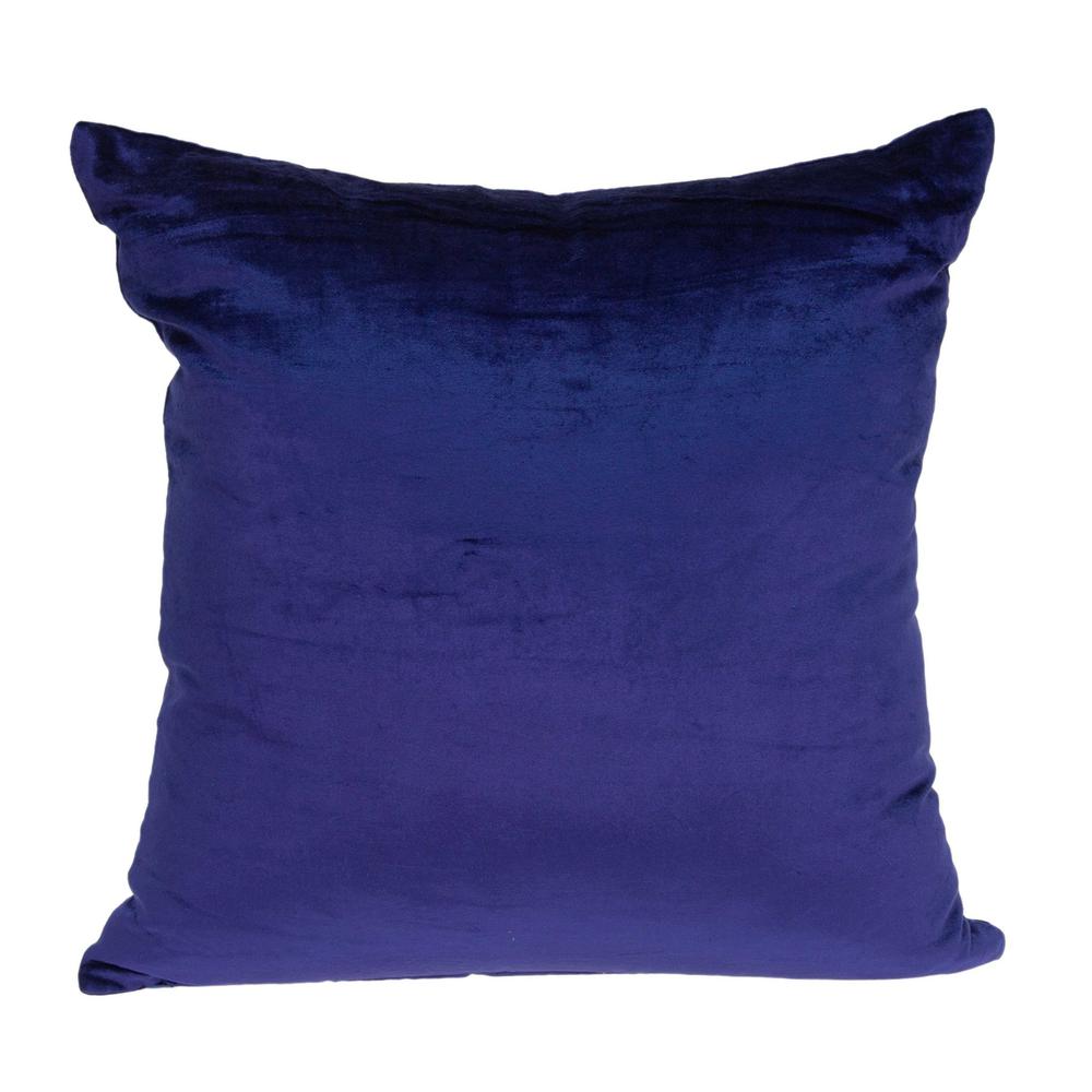 18" x 7" x 18" Transitional Royal Blue Solid Pillow Cover With Poly Insert - 333996. Picture 1