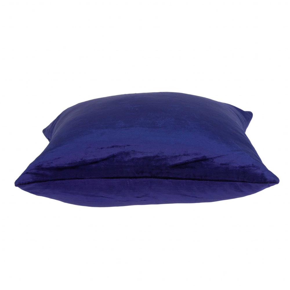 18" x 7" x 18" Transitional Royal Blue Solid Pillow Cover With Poly Insert - 333996. Picture 3