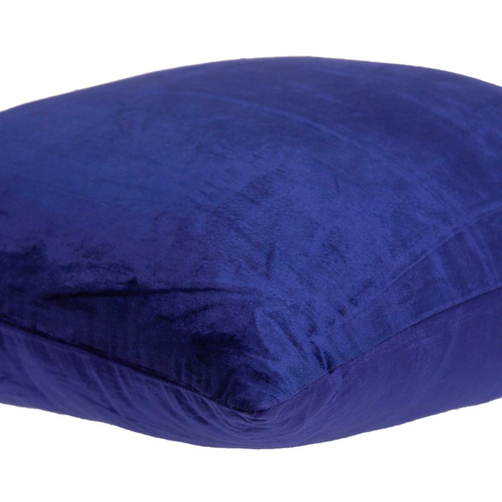 18" x 7" x 18" Transitional Royal Blue Solid Pillow Cover With Poly Insert - 333996. Picture 4