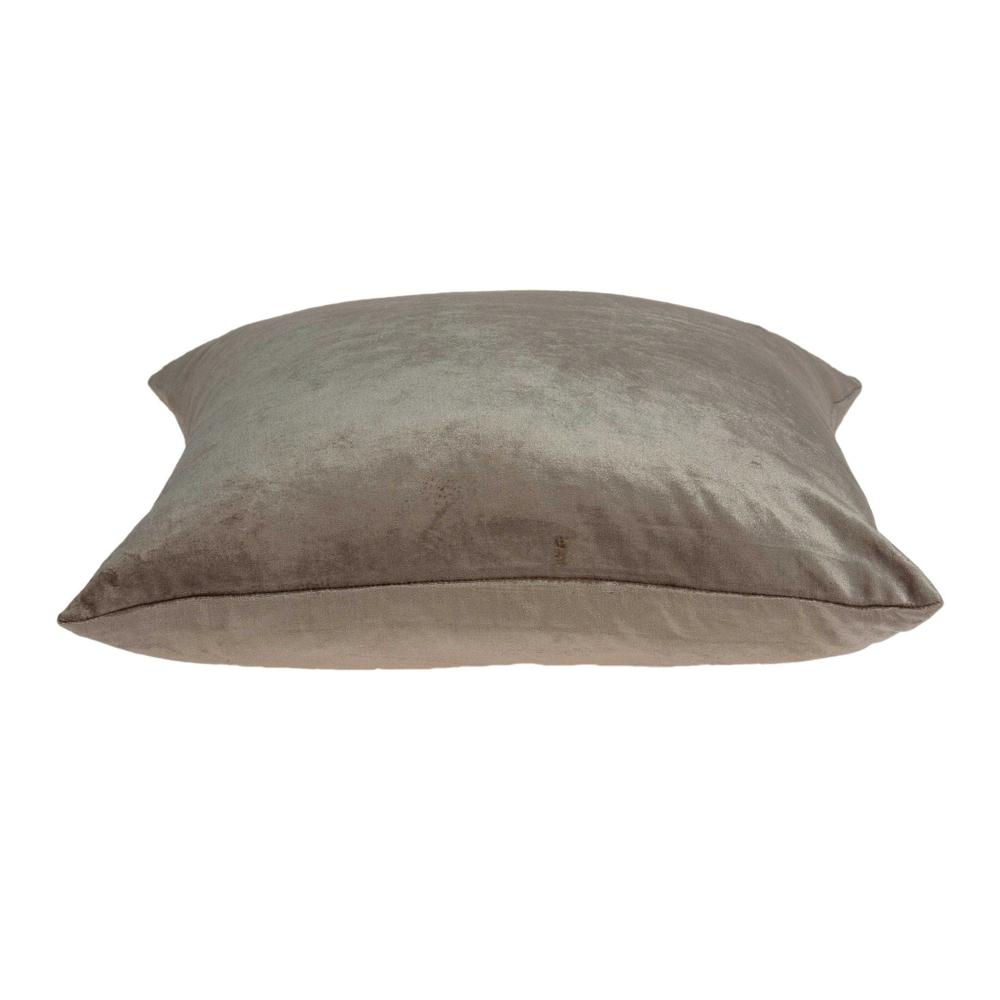 18" x 7" x 18" Transitional Taupe Solid Pillow Cover With Poly Insert - 333998. Picture 3
